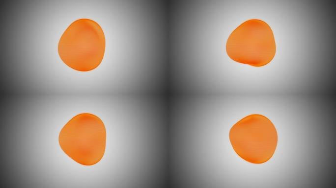 无定形球体的变质，球形化，未来形状的抽象动画