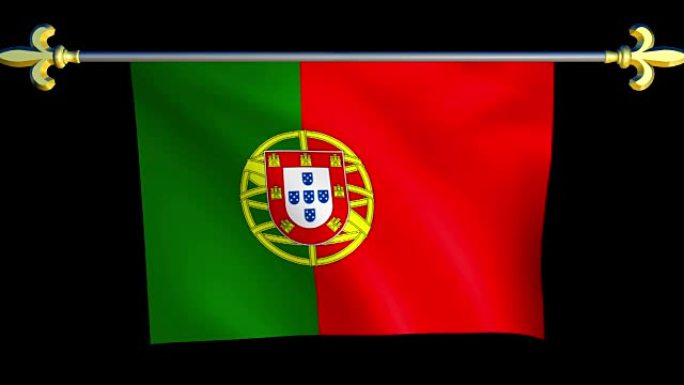 葡萄牙的大型循环动画国旗