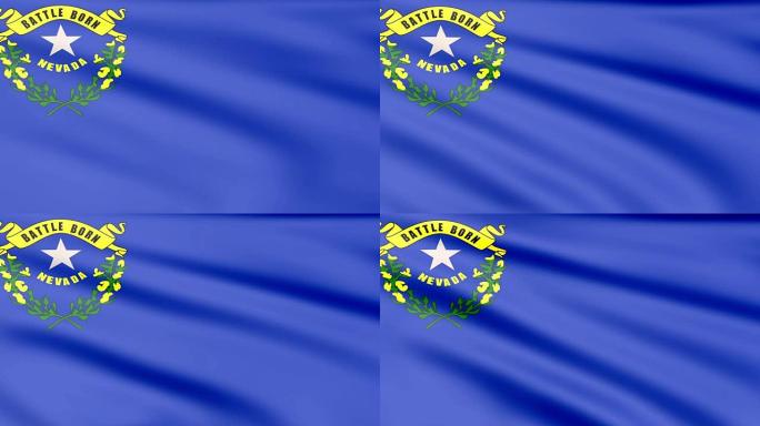 内华达州的大型循环动画旗帜