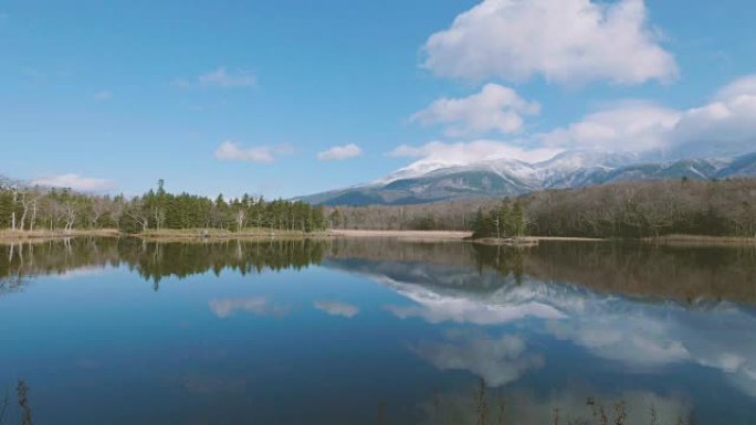 知床五湖，知床五湖，日本北海道知床国立公园内，以4k拍摄