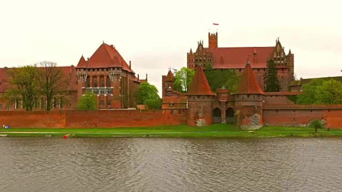 波兰马尔堡-2017年5月07日: 马尔堡、马林堡城堡。缩放。