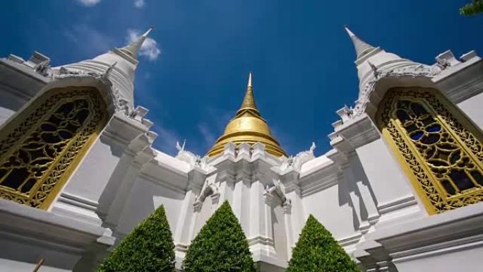Chedi佛塔Wat RatchaBophit Temple曼谷基座延时视频