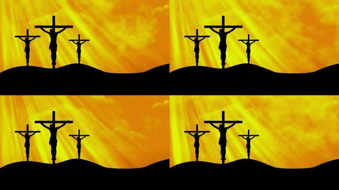 基督在三个十字架上-崇拜可循环的背景