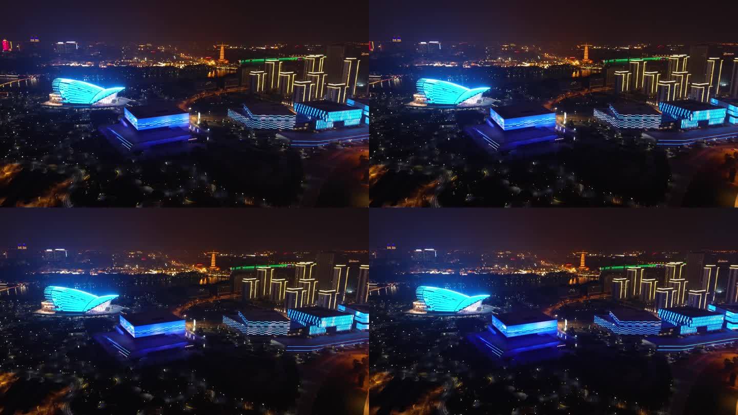 金华市 金华之光文化广场夜景 中国婺剧博