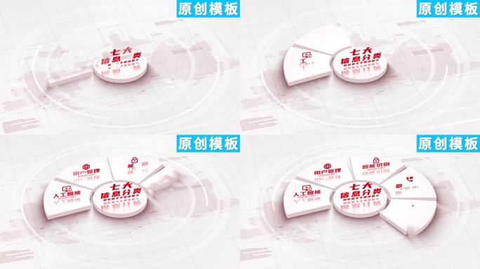 【7】商务红色科技党政分类ae模板包装七
