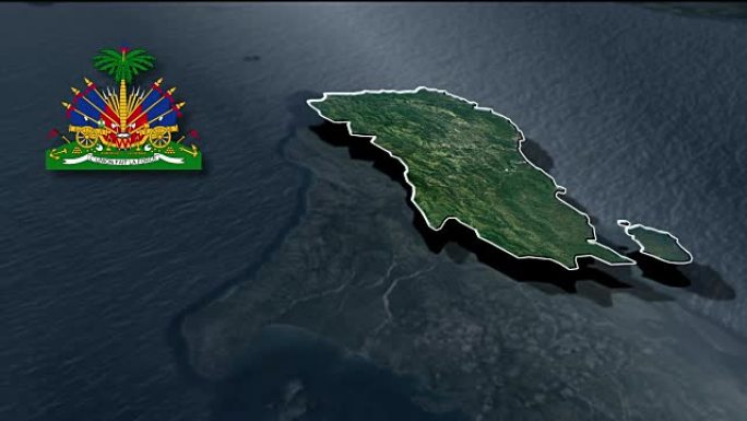 大安斯海地部门与盾徽动画地图