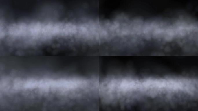 完美无缝的烟雾循环像雾一样缓慢地漂浮在太空中，抵御黑色