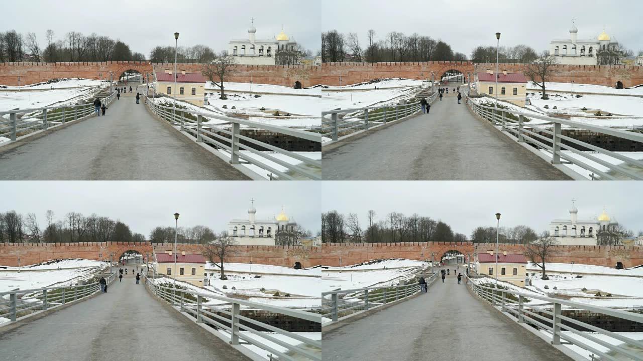 诺夫哥罗德克里姆林宫与大桥，V。诺夫哥罗德，俄罗斯