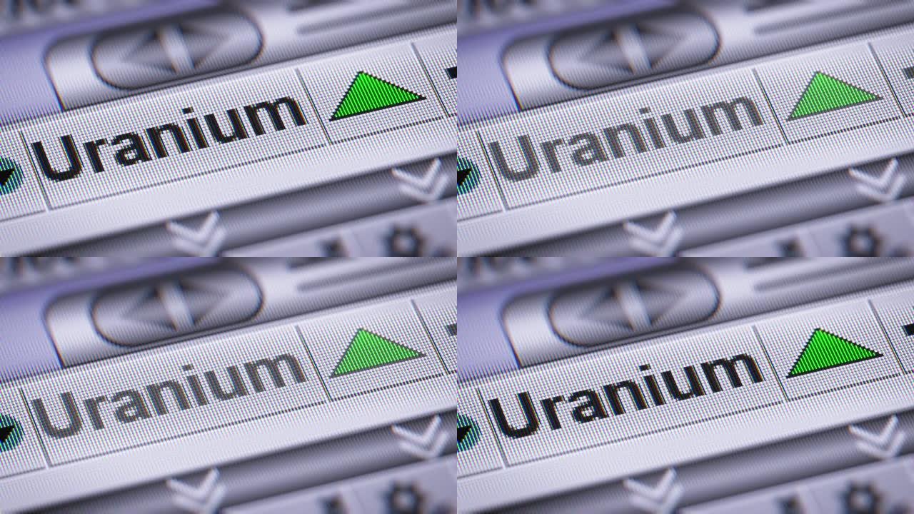 屏幕上铀的指数。循环。