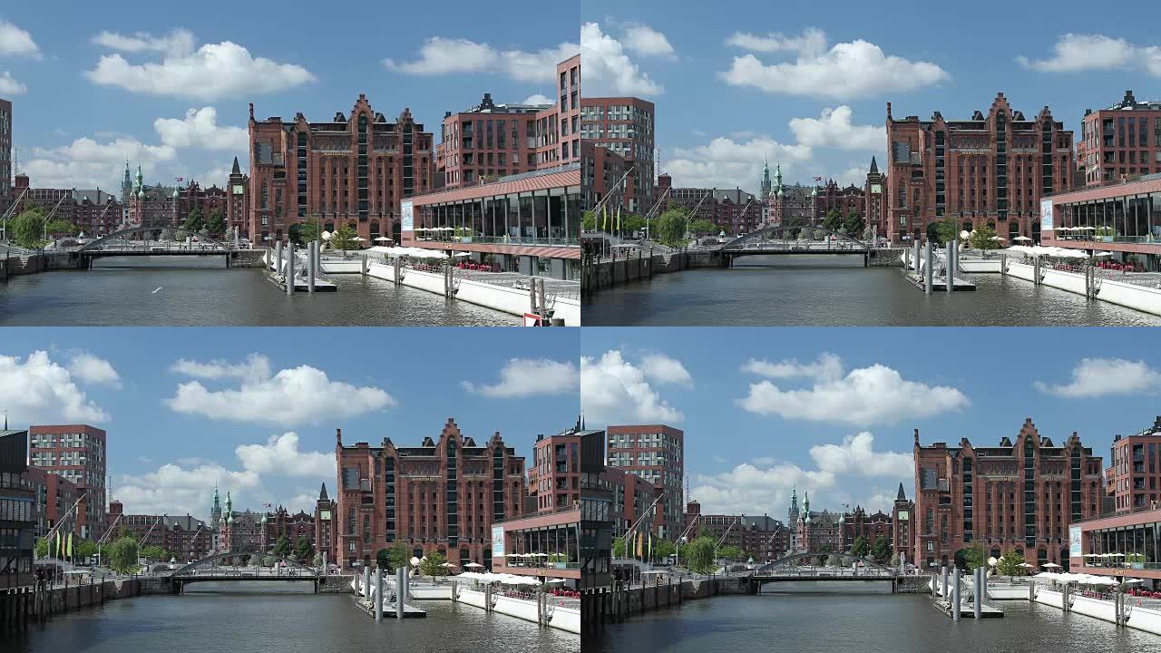 德国汉堡的斯派彻斯塔特运河和海事博物馆