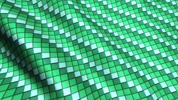 绿色方形织物布料材质纹理无缝循环背景