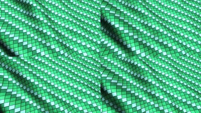 绿色方形织物布料材质纹理无缝循环背景