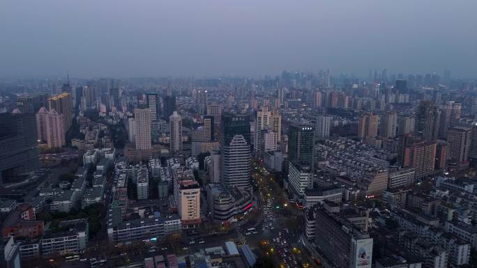 杭州 武林广场夜景  环城北路 西湖文化