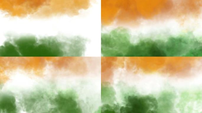 印度国籍三色旗视频，
