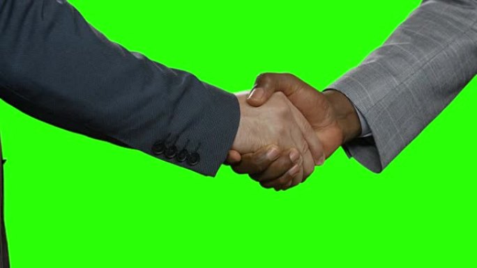 两个人握手。这是一个交易。