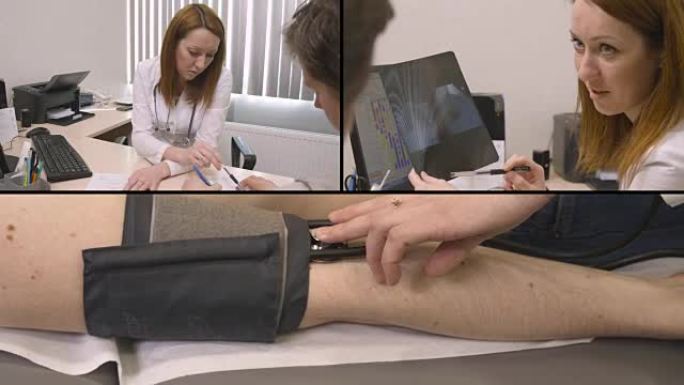 医生和病人的视频剪辑拼贴