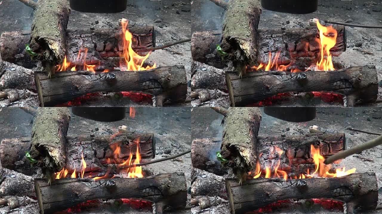 火中的木棍
