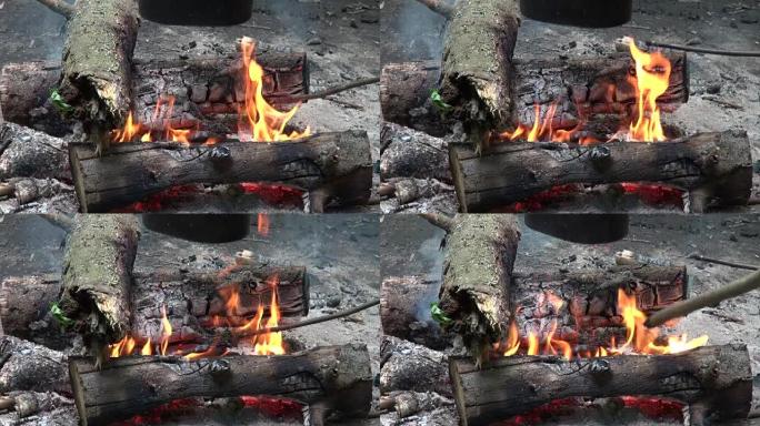 火中的木棍