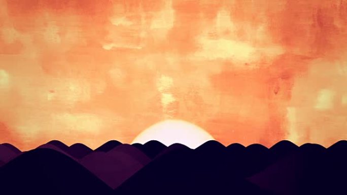 日出上的沙漠沙丘动画