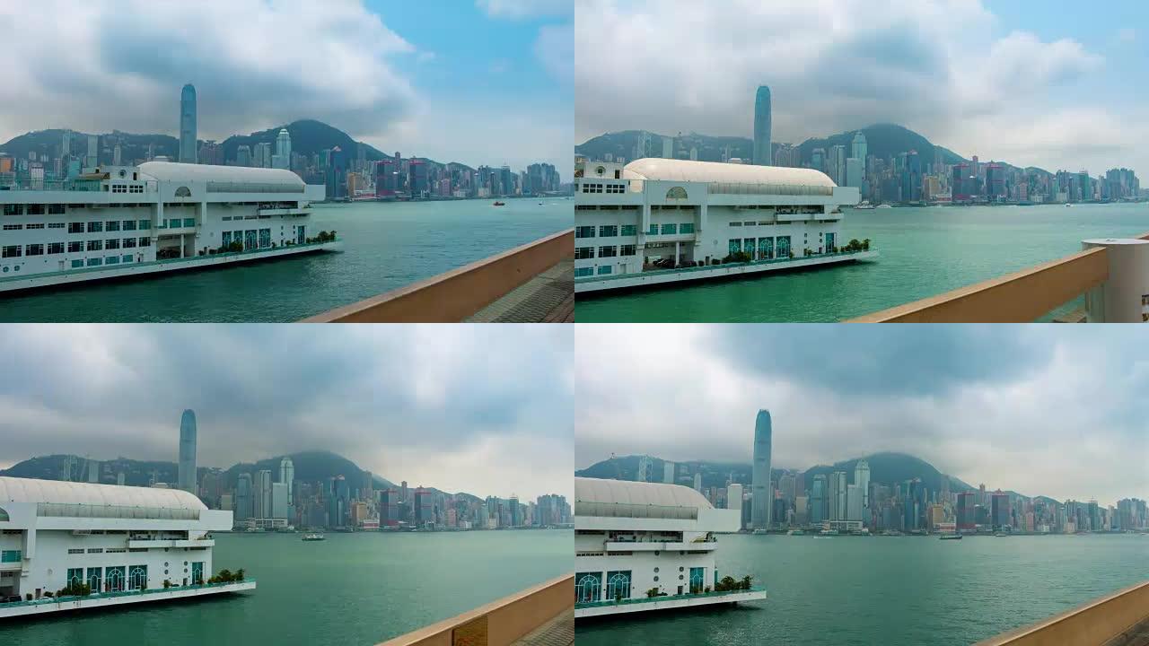 从内地看香港岛。延时UHD