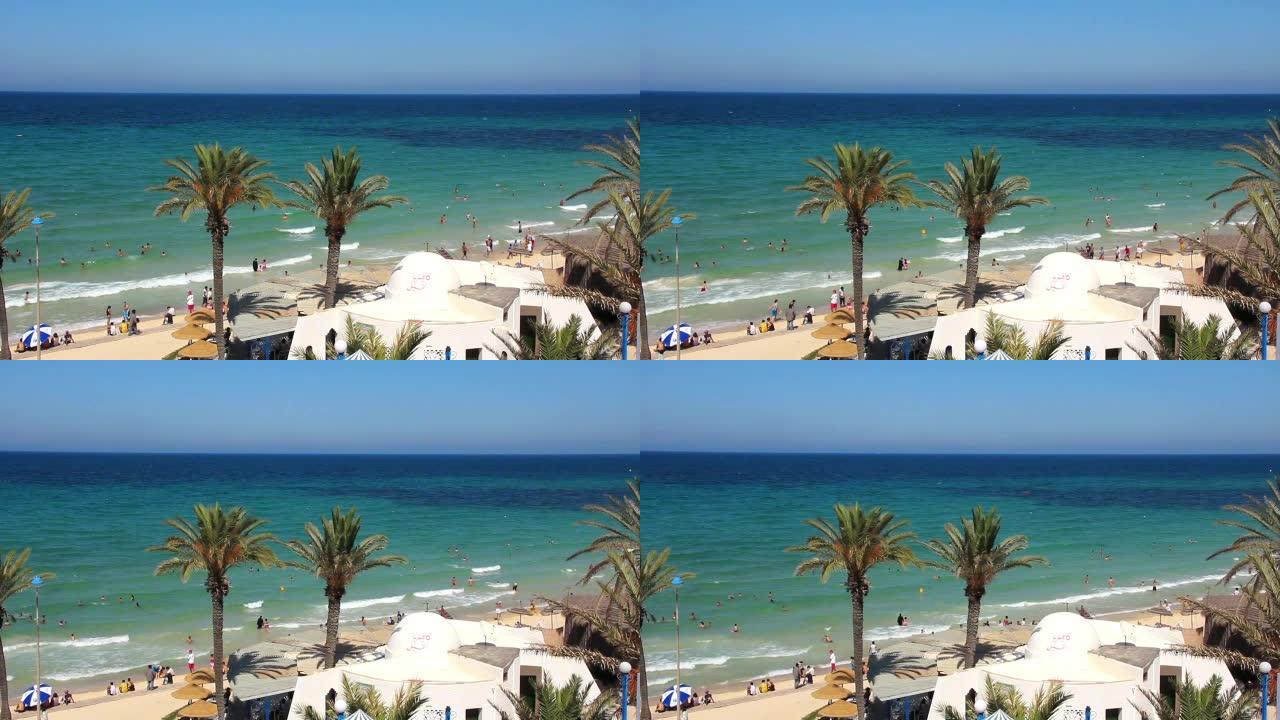 突尼斯苏塞的海滩