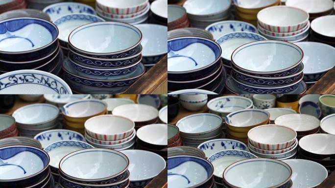 日式陶瓷碗卖亚洲店特写镜头