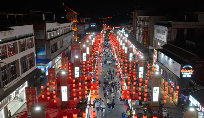 洛阳十字街夜景航拍