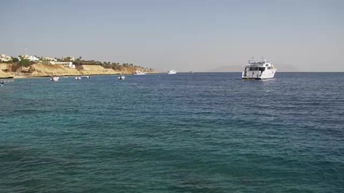 埃及红海船只的风景
