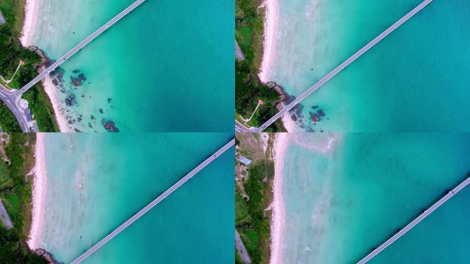 蓝海长桥的空中拍摄