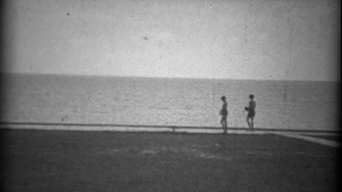 1934: 海滩码头桑迪景观墨西哥湾沿岸桑迪湾水域。
