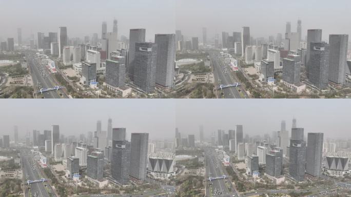 城市空气污染沙尘暴5k