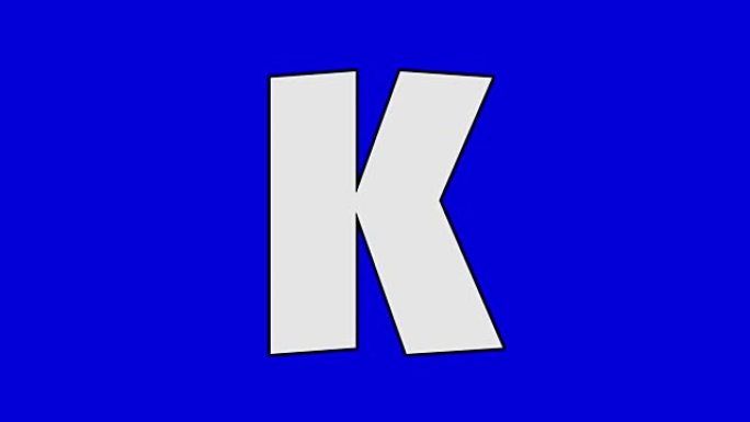 字母K和袋鼠 (背景)