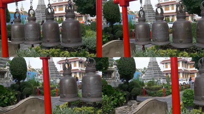 泰国日光wat arun temple bells 4k曼谷