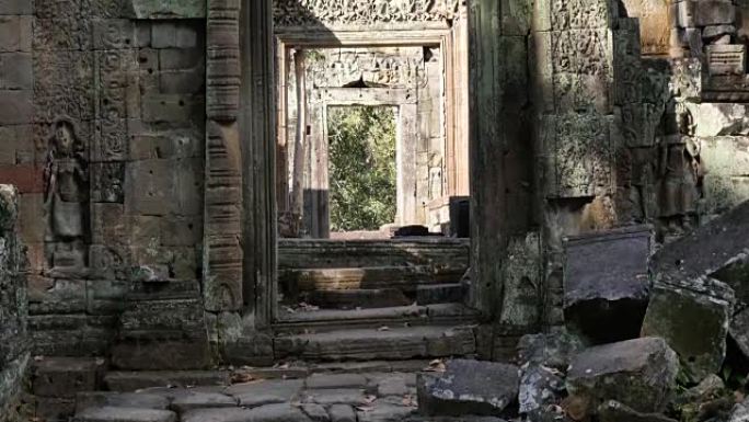 柬埔寨吴哥窟古庙遗址建筑帕汗