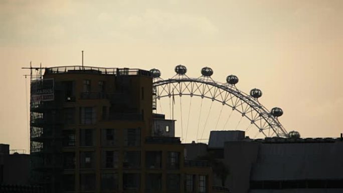 伦敦威斯敏斯特市日落时的伦敦眼 (千禧轮)