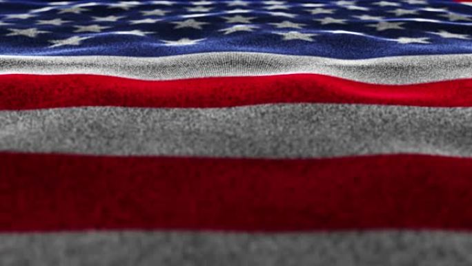 美国国旗，纺织地毯背景，环，4k