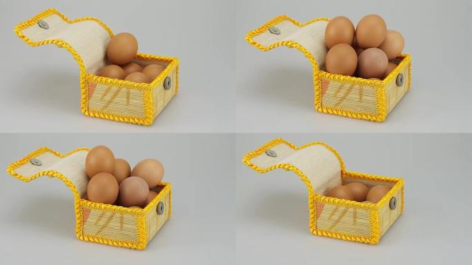 盒子里的鸡蛋时间流逝