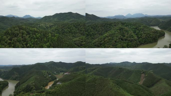 俯瞰大地绿水青山