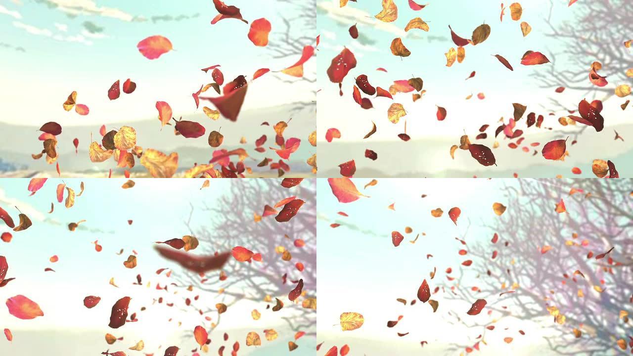 秋季飞叶