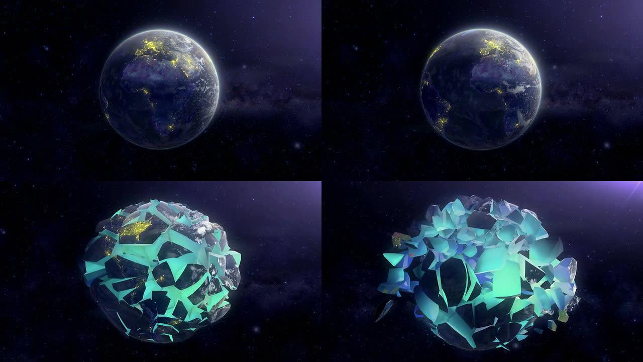 爆炸地球动画