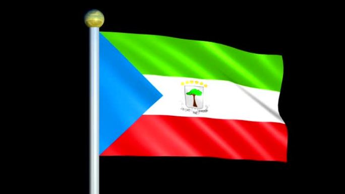 赤道几内亚共和国大型循环动画国旗