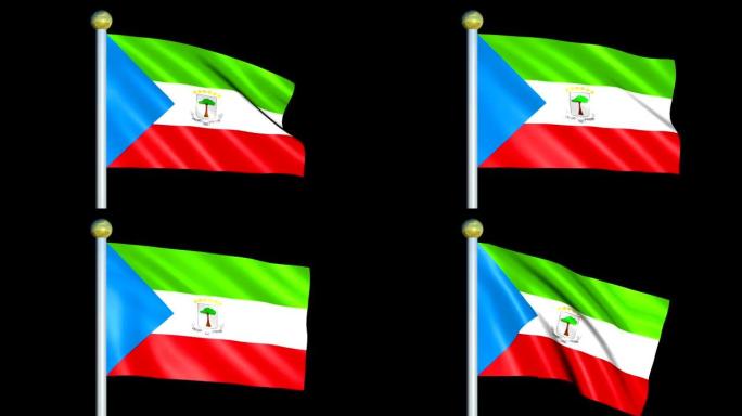 赤道几内亚共和国大型循环动画国旗