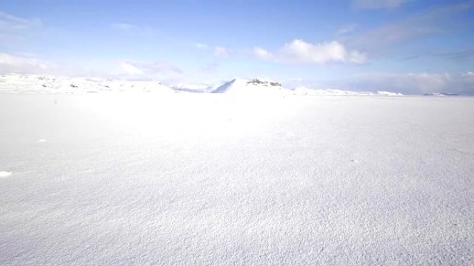 冰岛风景自然冬季雪冷外仙境冷旅游山