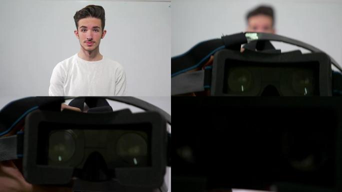 看学生戴VR眼镜的Pov视角