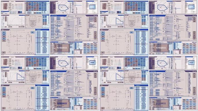 未来派数字界面屏幕