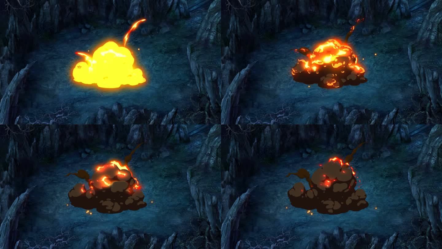 火焰爆炸蘑菇云游戏特效