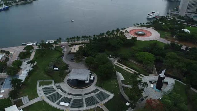 迈阿密市中心的航拍画面