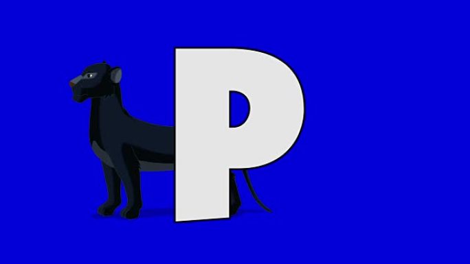 字母P和Panther (背景)