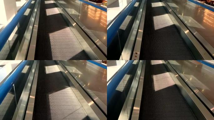 国际机场航站楼的自动扶梯