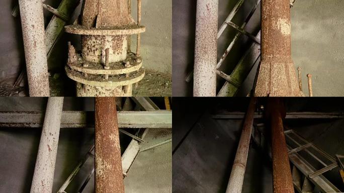 废弃工厂的水塔管。